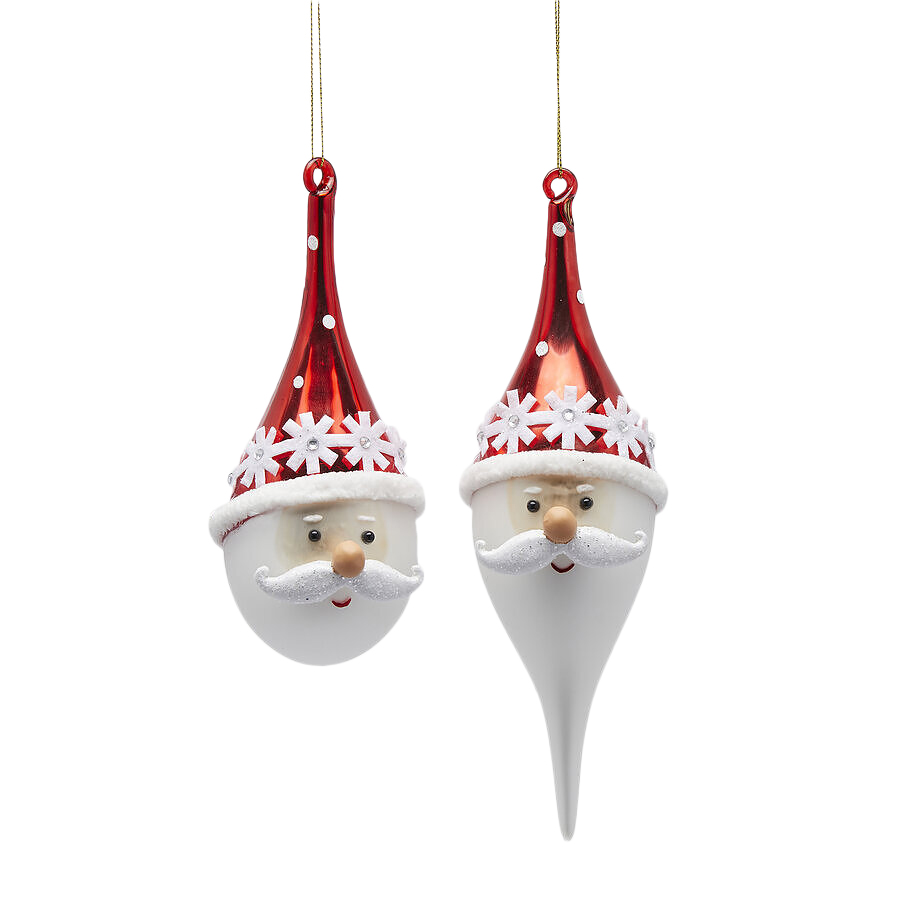 EDG enzo de gasperi Santa Head Decoration 23cm Assorted